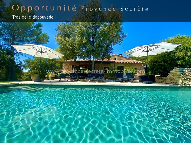 Villa en pierre à Gordes, esprit de Provence pour 10 personnes, climatisation, piscine chauffée et sécurisée, terrain multisport avec tennis